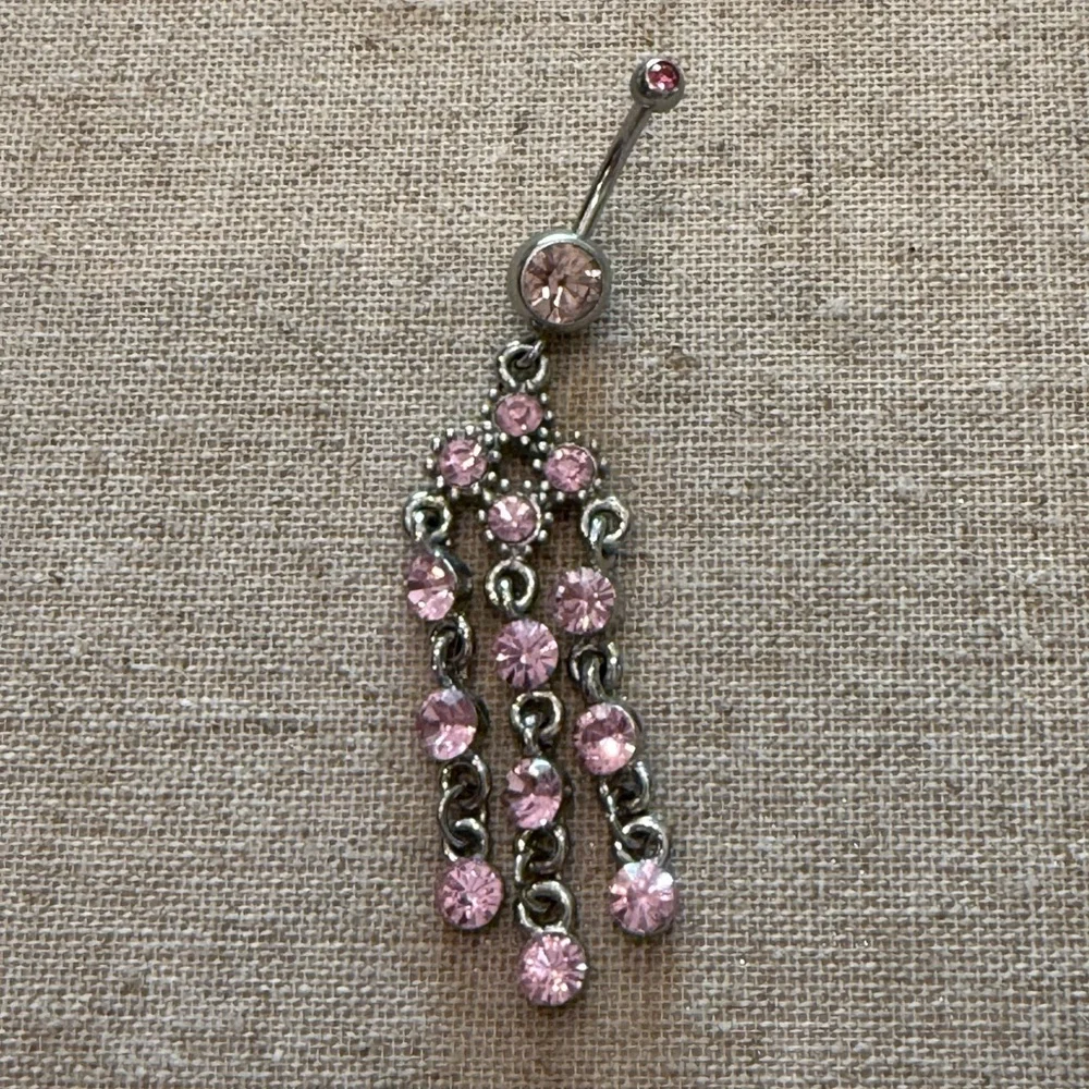 Elegant Silver and Pink Jewelry Set